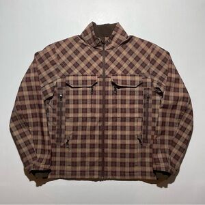 Lululemon Athletica Silverscent Brown Plaid Men's Jacket large